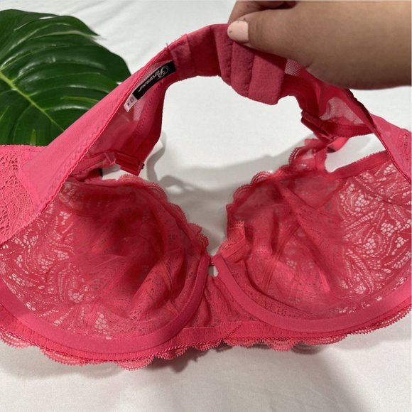 NWT Paramour [ 40H ] Peridot Unlined‎ Lace Bra in Honeysuckle Pink - Picture 12 of 14